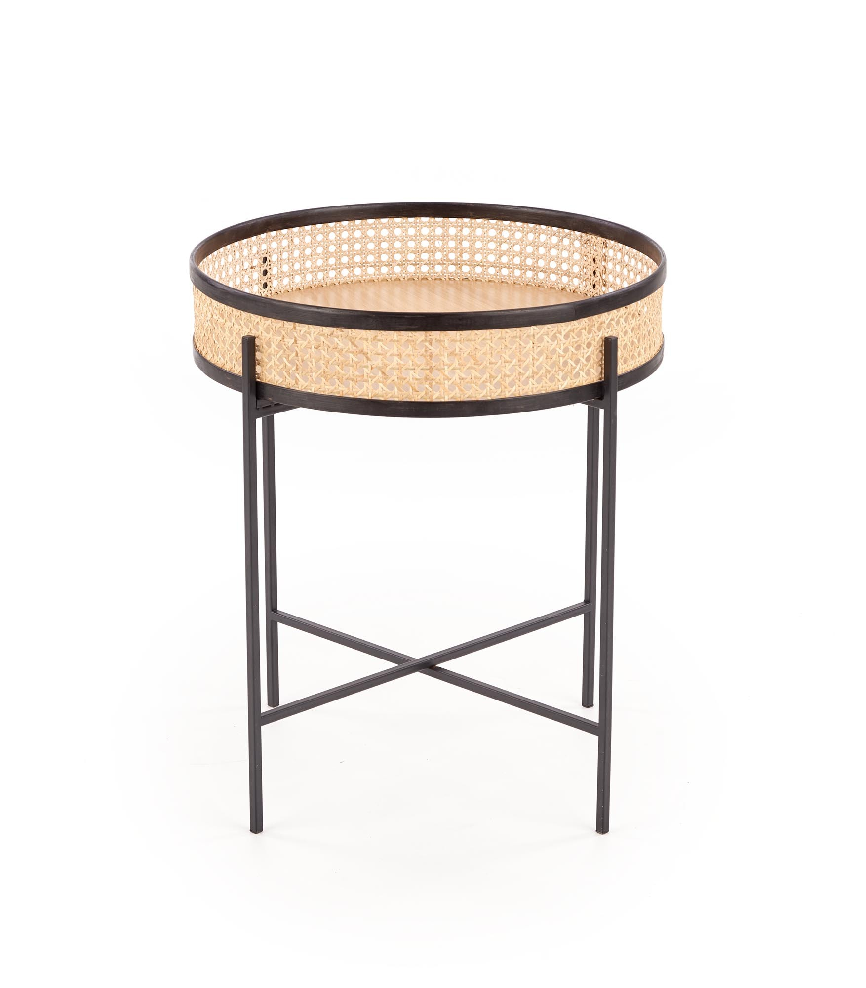 LANIPA ława czarny / rattan naturalny (1p=1szt)