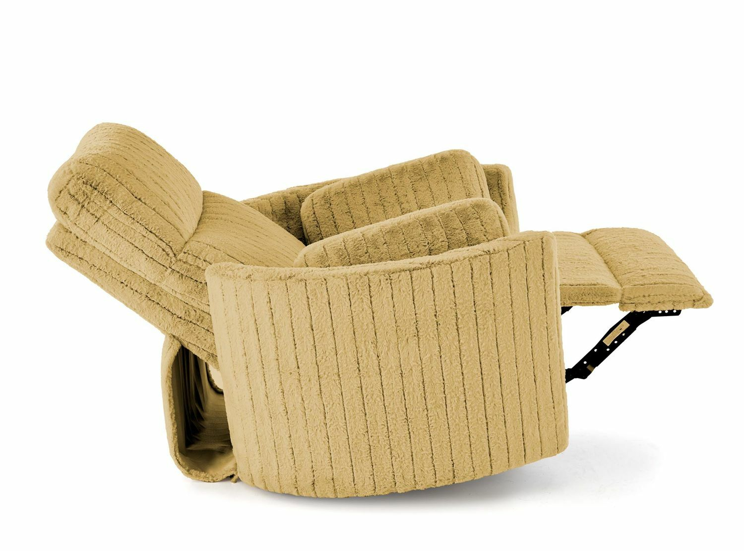 PEGAS fotel wypoczynkowy z Elektrycznym Rozkładaniem, Funkcją Obrotu i Kołyski, musztardowy