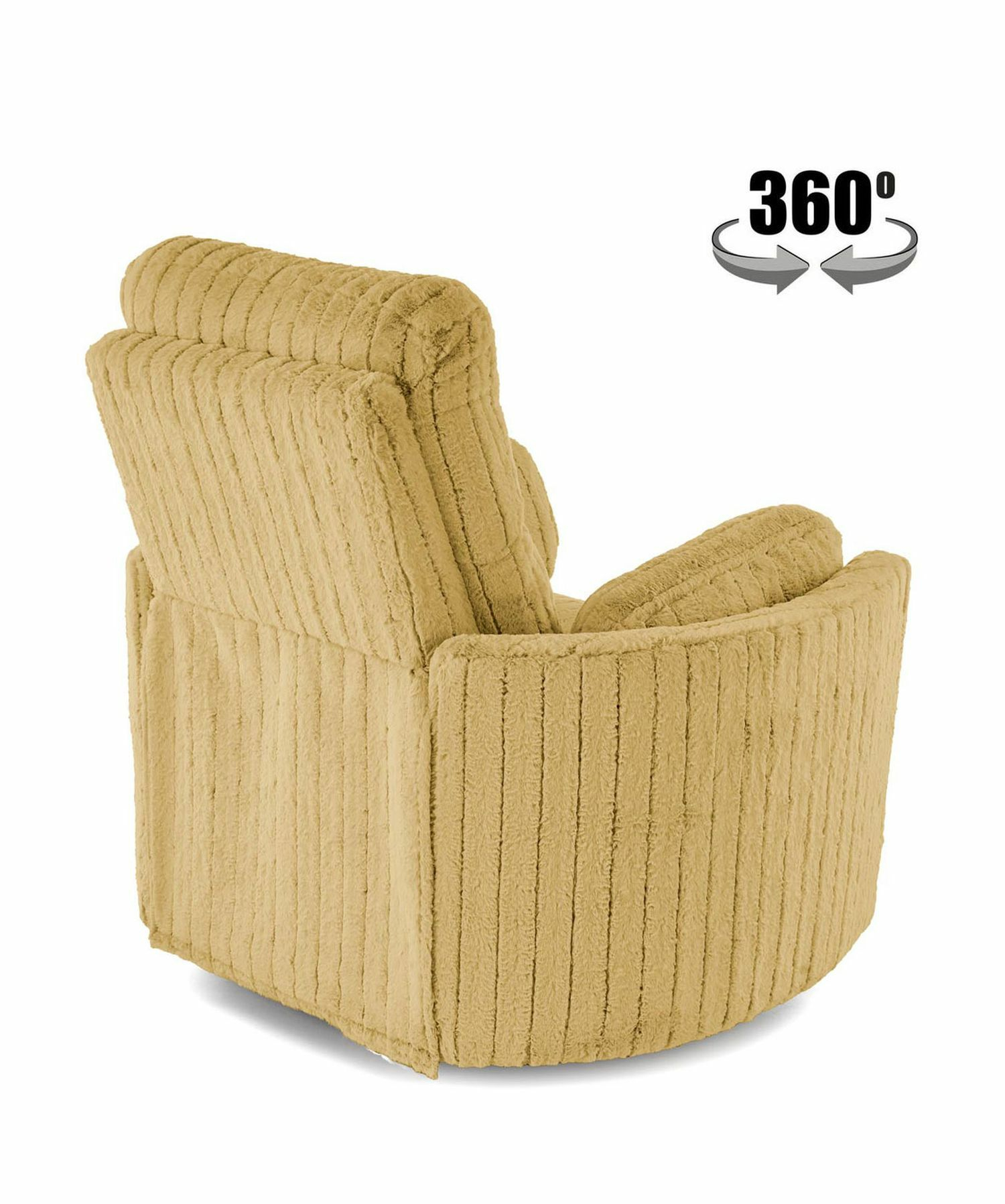 PEGAS fotel wypoczynkowy z Elektrycznym Rozkładaniem, Funkcją Obrotu i Kołyski, musztardowy