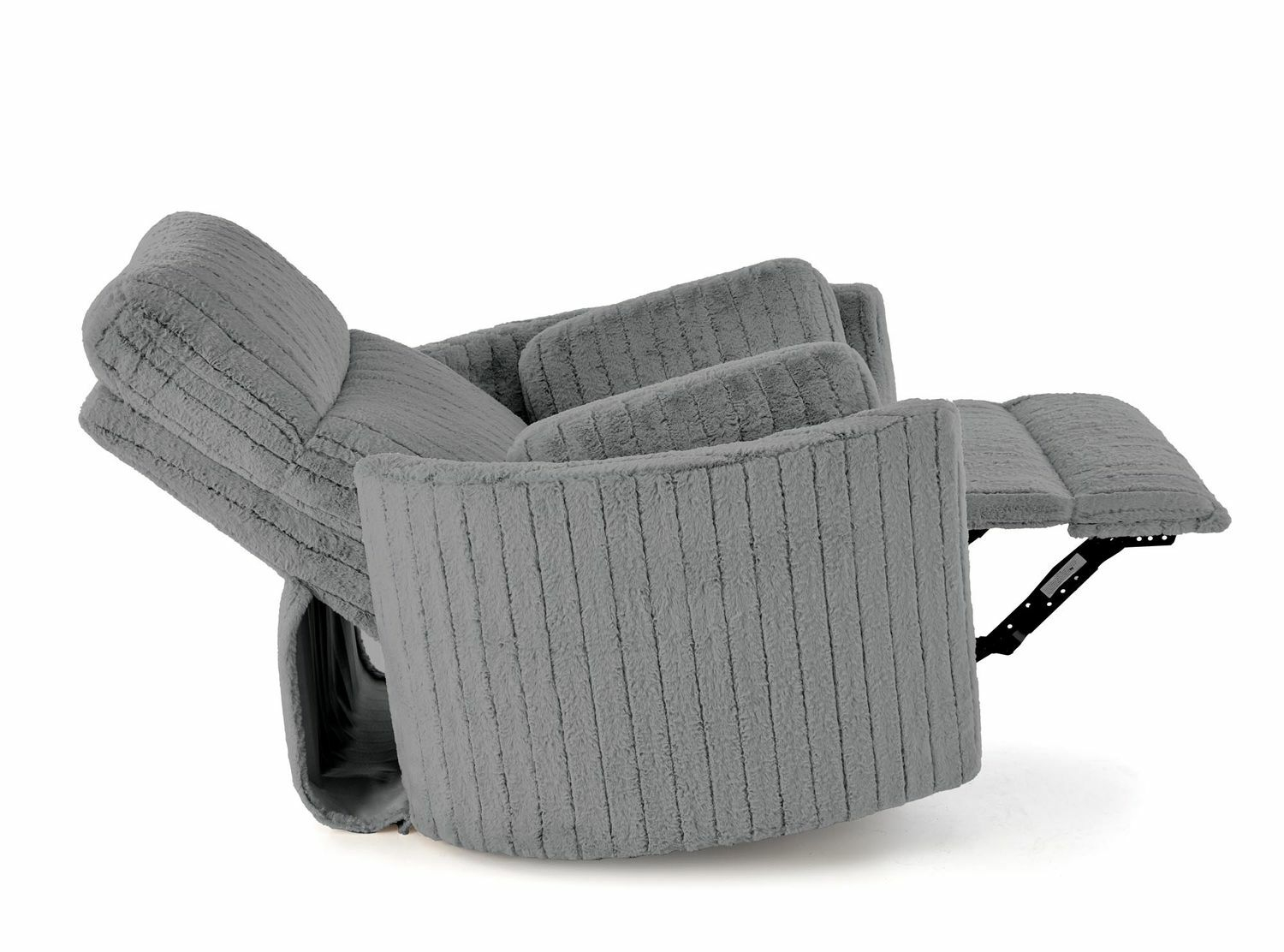 PEGAS fotel wypoczynkowy z Elektrycznym Rozkładaniem, Funkcją Obrotu i Kołyski, popielaty