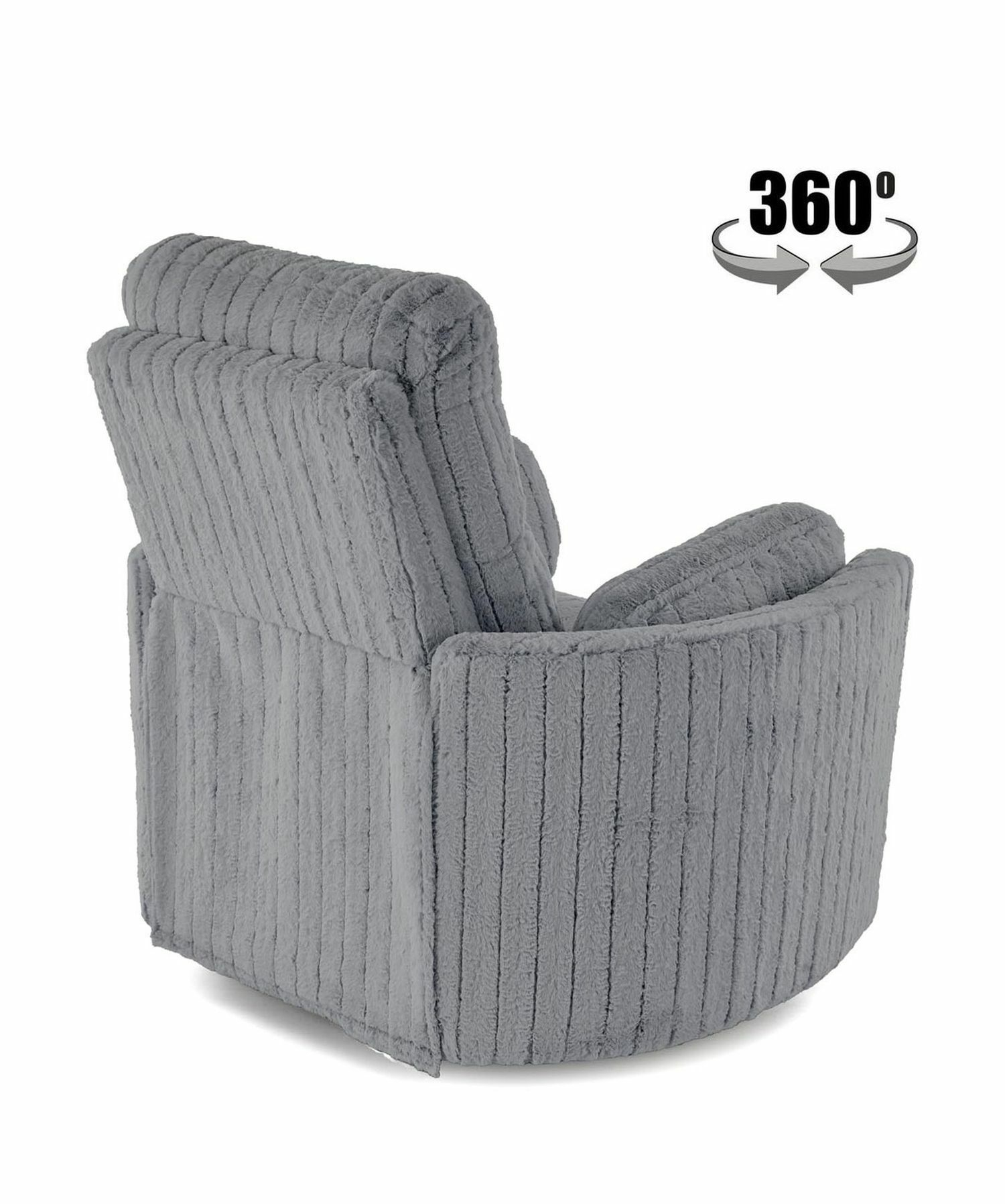 PEGAS fotel wypoczynkowy z Elektrycznym Rozkładaniem, Funkcją Obrotu i Kołyski, popielaty