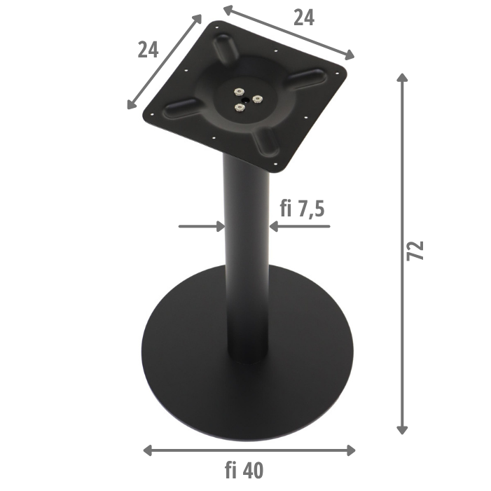 Podstawa do stolika SH-5001-4/B fi 40 cm, wys.72 cm