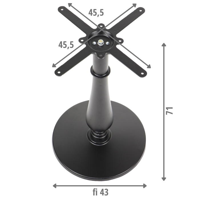 Podstawa stolika SH-5013-9/B, fi 43 cm, wys.71 cm