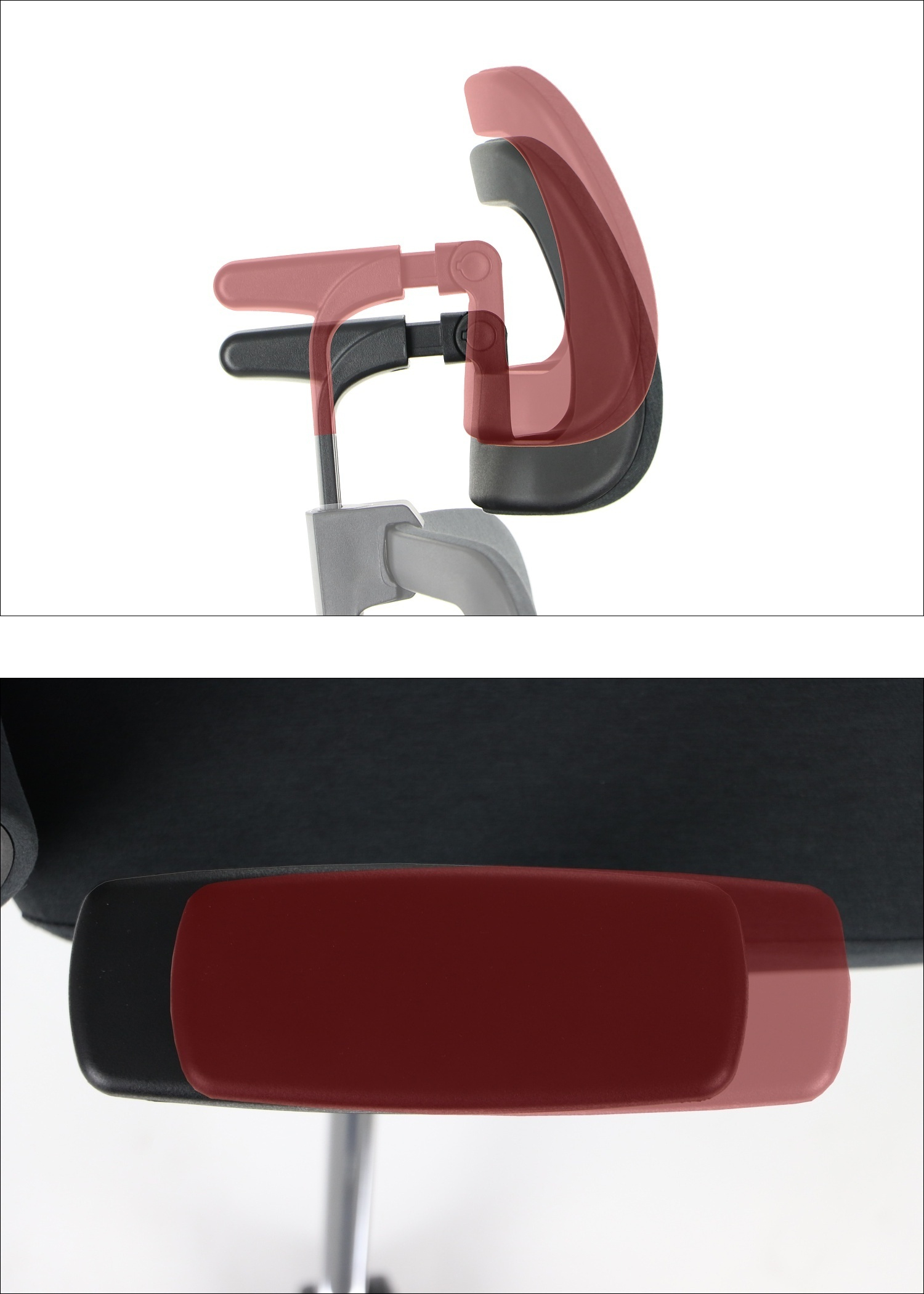 XELO F Fotel biurowy obrotowy oparcie tkaninowe, wysuw siedziska, podłokietniki 3D