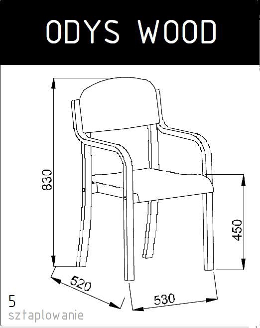 Krzesło konferencyjne Odys Wood