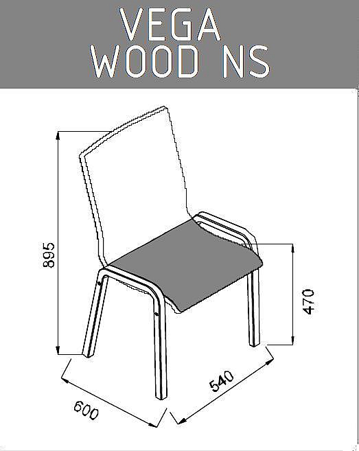 Krzesło konferencyjne Vega Wood NS