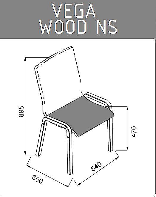 Krzesło konferencyjne Vega Wood NS