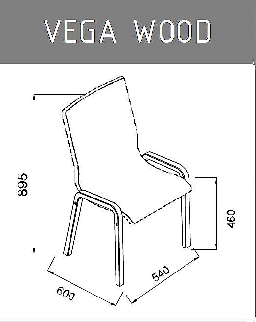 Krzesło konferencyjne Vega Wood