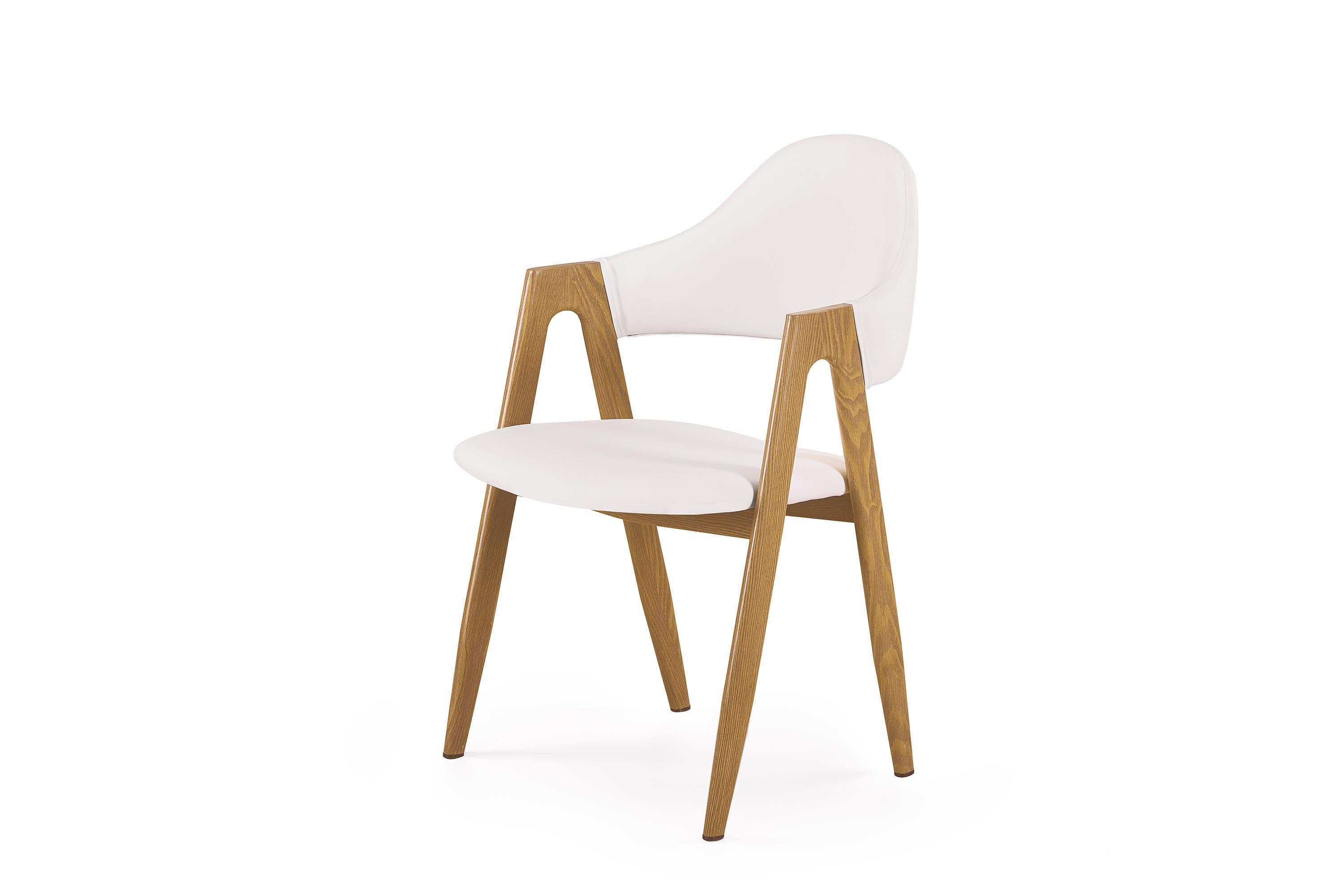 K247 krzesło biały-dąb miodowy 