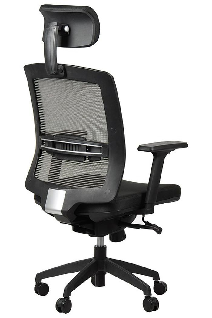 Fotel biurowy obrotowy GN301 z wysuwem siedziska - szary