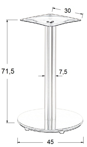 Podstawa do stolika SH-2001-1/S wysokość 71,5cm fi 45cm