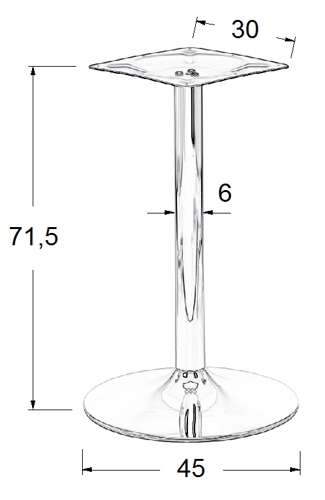 Podstawa do stolika SH-4005 wysokość 71,5 cm  fi 45cm  