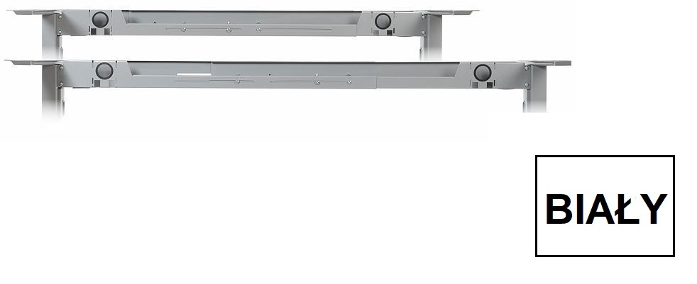 Stelaż metalowy do biurka STL-01 biały- rozsuwana belka 