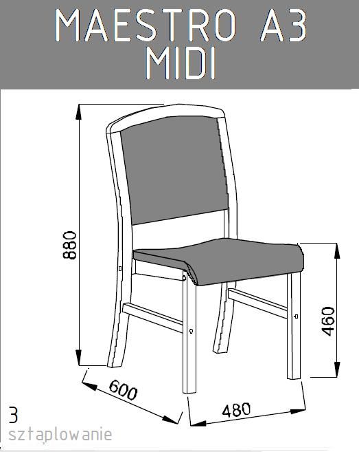 Krzesło konferencyjne MAESTRO A3  MIDI 