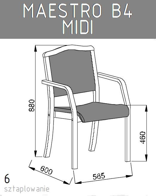 Krzesło konferencyjne MAESTRO B4  MIDI