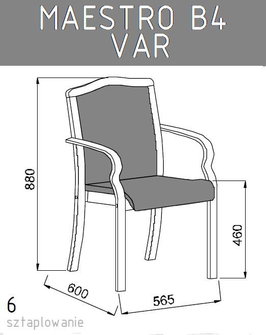 Krzesło konferencyjne MAESTRO B4 VAR