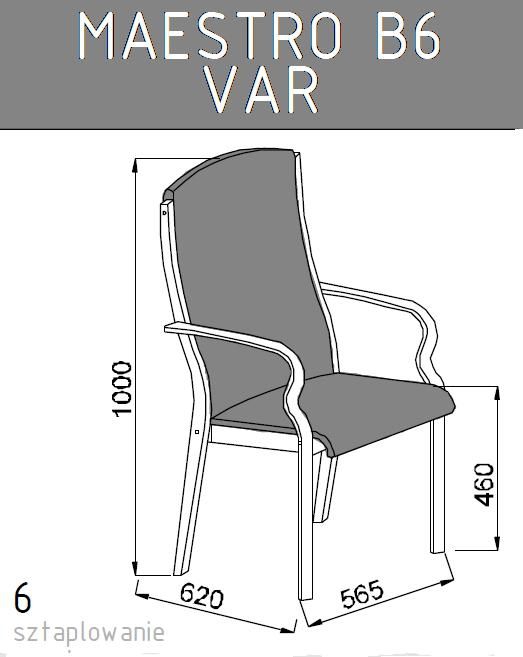 Krzesło konferencyjne MAESTRO B6  VAR
