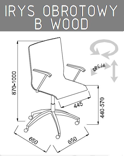 Krzesło konferencyjne Irys Obrotowy B Wood 