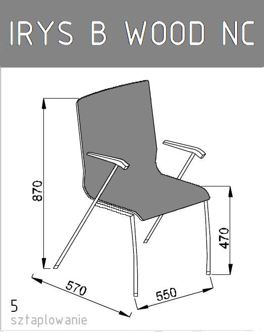 Krzesło konferencyjne Irys B Wood NC