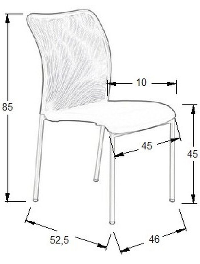 Krzesło konferencyjne EF-HN7502 chrom/czarny