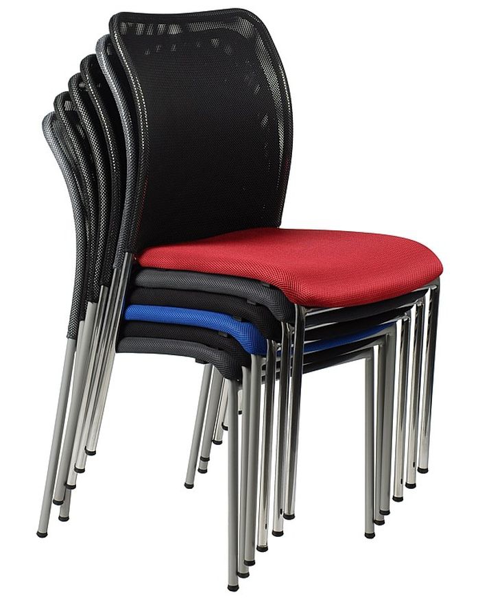 Krzesło konferencyjne EF-HN7502 chrom/czarny