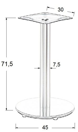 Podstawa do stolika SH-2001-1/P- wysokość 71,5 cm fi 45 cm 