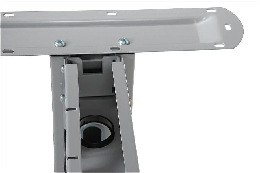 Stelaż metalowy do biurka STL-01 aluminium - rozsuwana belka