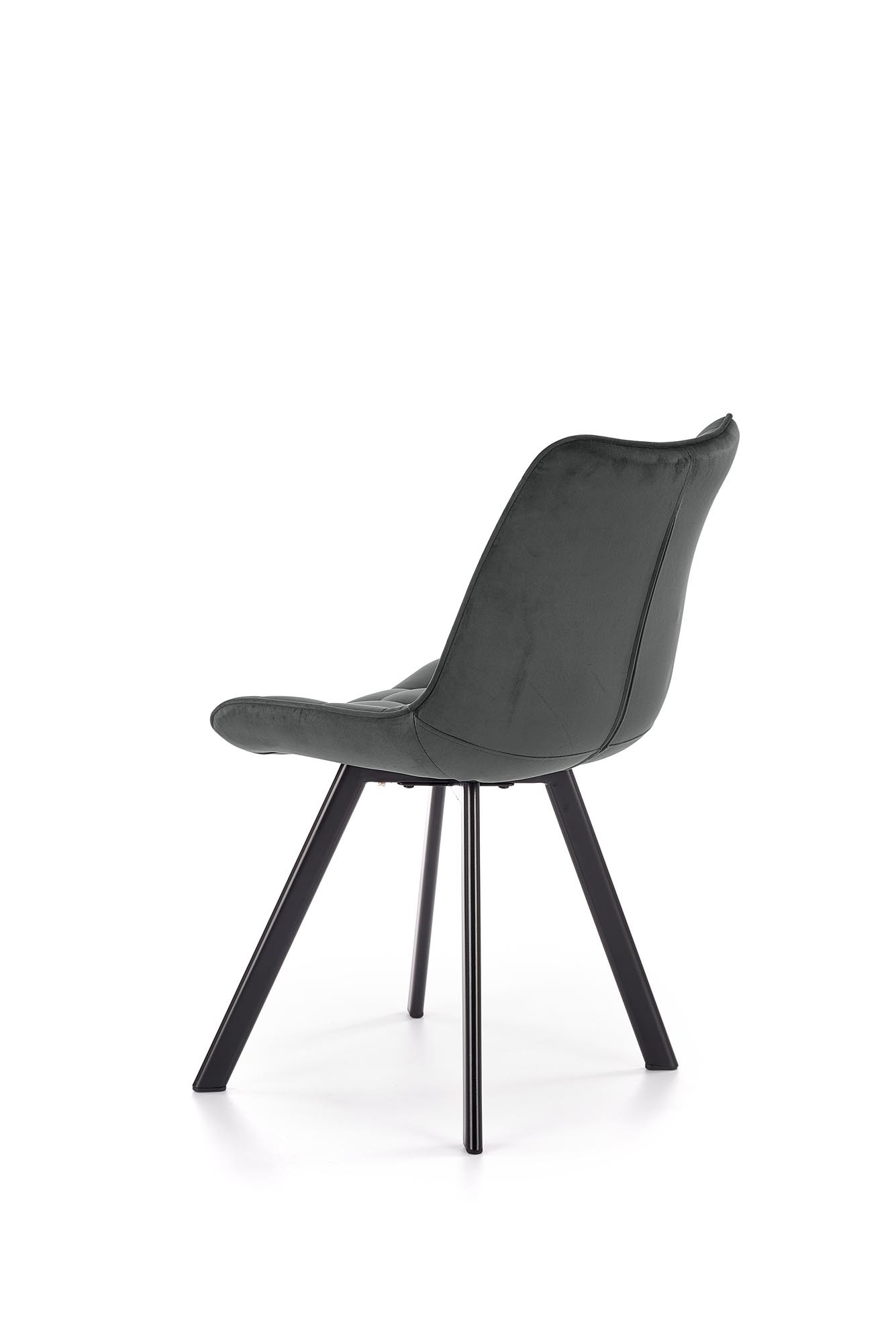 K332 krzesło nogi - czarne, siedzisko - ciemny popiel