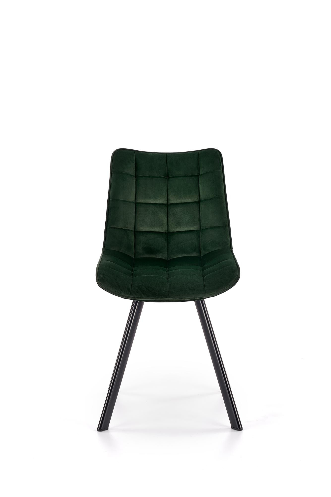 K332 krzesło nogi - czarne, siedzisko - ciemny zielony