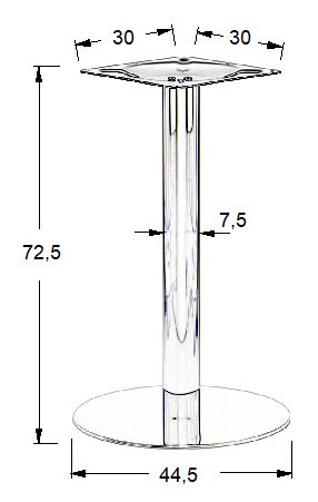 Podstawa do stolika SH-3001-5/P fi 44,5 cm wys. 72,5 cm